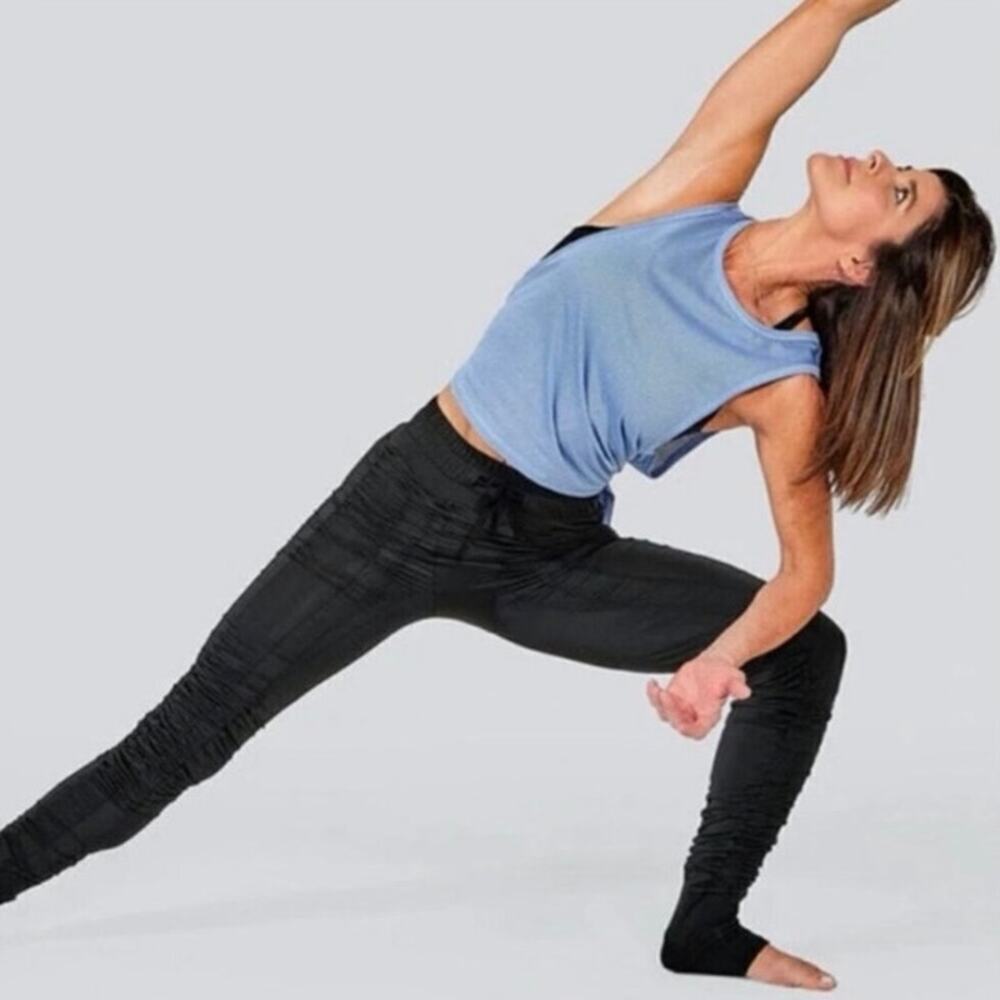 Agogie +20 Resistance Workout Leggings Black Women’s Petite Medium Ruched